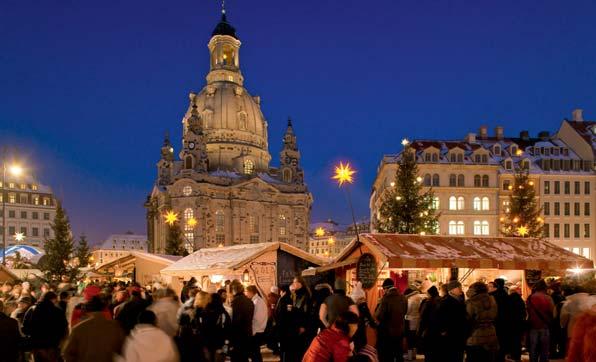 Advent na náměstí Neumarkt Vánoční Drážďany Kdo má rád Vánoce, musí milovat i Drážďany.