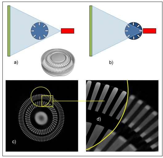 Počítačová Tomografie Werth ROI CT příklad: holící planžeta elektrického strojku Rychlé snímání dílčích oblastí měřeného objektu s vysokým rozlišení: