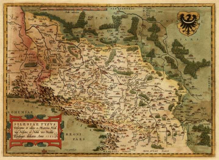 SILESIAE TYPVS Zobrazení Slezska Autor originálu: Helwig, Martin (1516-1574) Autor kopie: Ortelius, Abraham