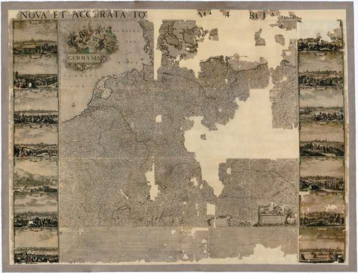 [NOVA ET ACCURATA TOTIUS GERMANIÆ] [Nová a přesná mapa celého Německa] Wit, Frederick de (1610 1698) Měřítko:
