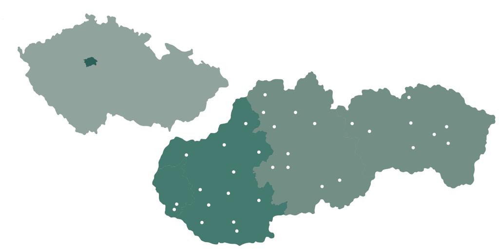 BRANCH NETWORK Teams of corporate banking specialists are ready to help and provide comprehensive financial services to clients VUB Prague Branch (Czech Republic) Corporate network consists of 32