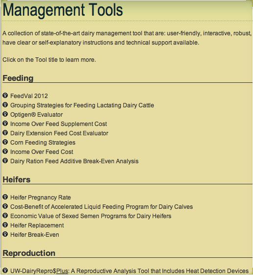 Web-based decision support tools!