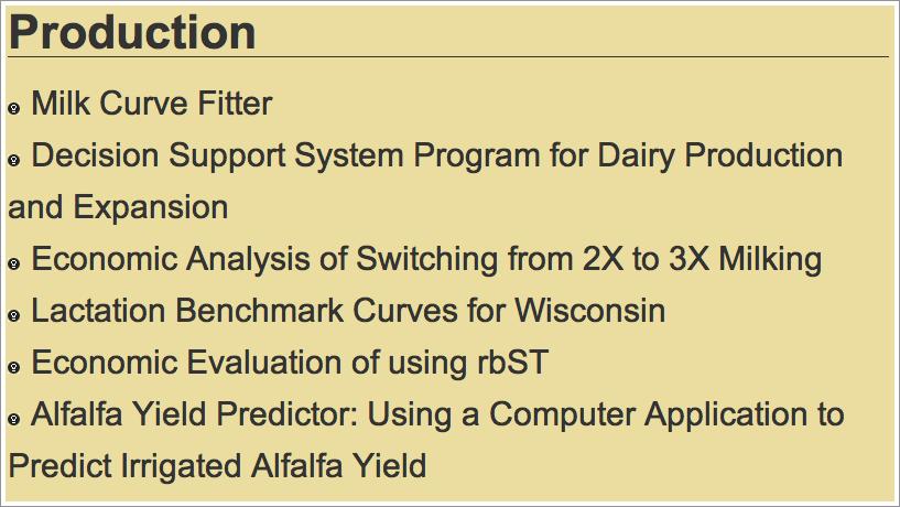 Web-based decision support tools!