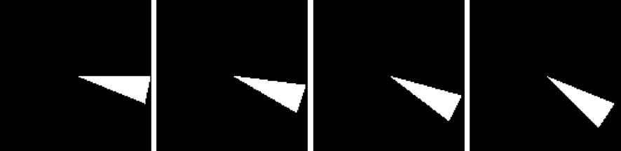 Cyklus popsaný na předchozí straně je v programu realizován následovně: for a = 0:pocet_kroku otoceni = krok*a; uhel1 = deg2rad(uhel+otoceni); [X1,Y1] = pol2cart(uhel1,64); XX1 = X1+R+1; YY1 =