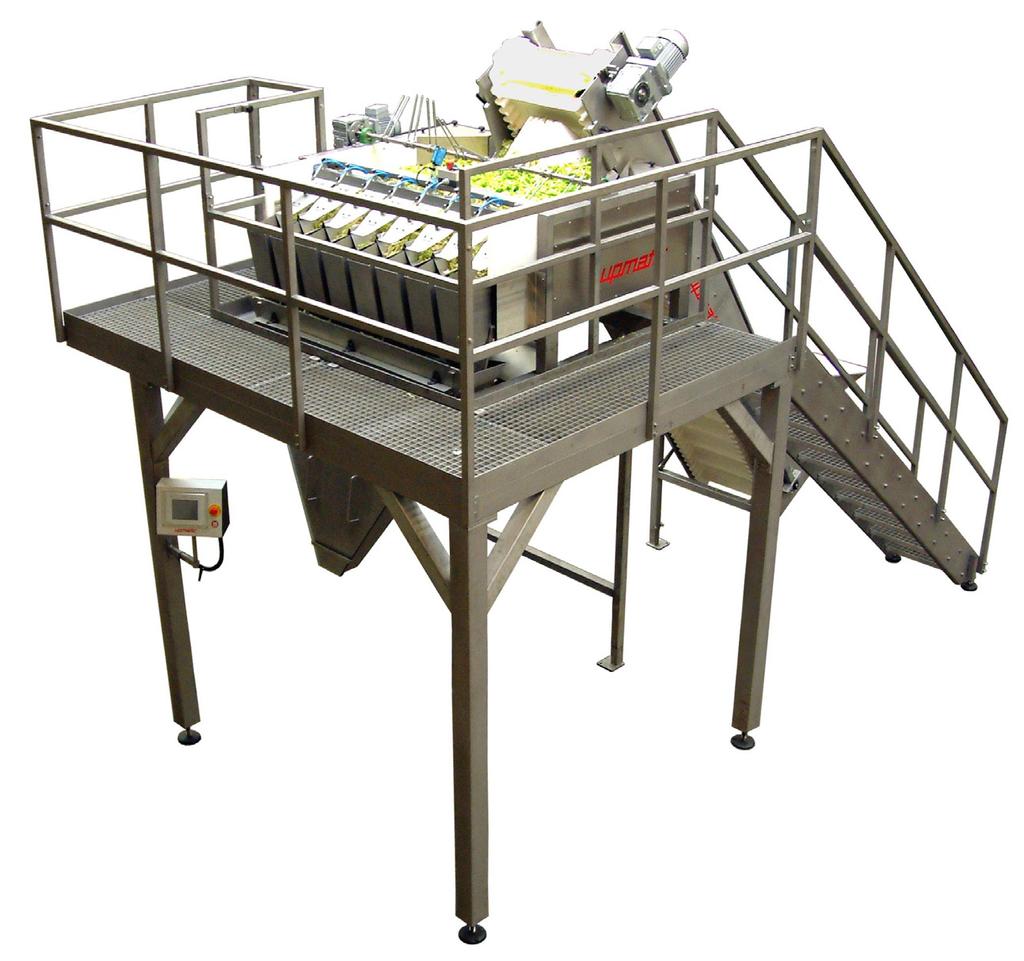 Upmatic 2208 Upmatic 2208 váhový systém řízený prostřednictvím PLC, určený pro širokou škálu výrobků z oblasti potravinářského i nepotravinářského průmyslu.