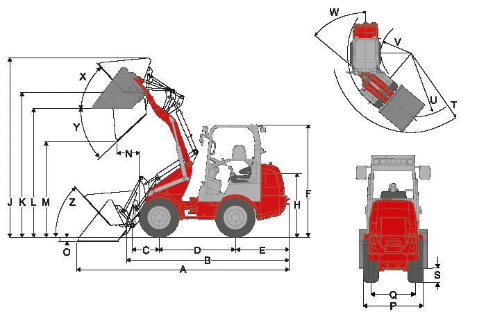 1260 Hoftrac 1260 Rozměry Standard A Ceková délka 4.