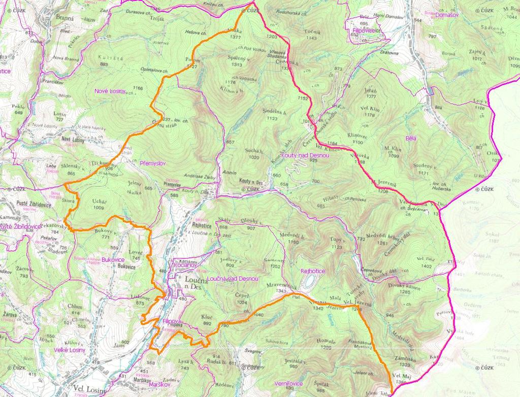A. NÁZEV OBCE Název části obce (ZSJ): Filipová Mapa A: Území obce Přehledová mapka