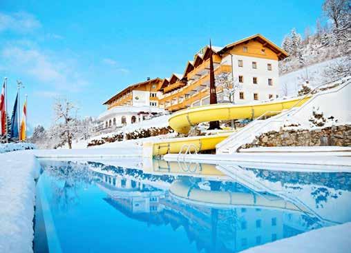 62 RAKOUSKO KORUTANY PŘÍMO NA SVAHU KOMFORTNÍ HOTEL PŮJČOVNA SÁNĚK Berg im Drautal Ferienhotel Glocknerhof f Berg im Drautal - Praha 550 km, Brno 500 km POLOHA: přímo na svahu s výhledem na Drautal.