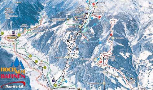 RAKOUSKO SALCBURSKO 101 RAURIS / EMBACH Copyright: TSG Tourismus Salzburg GmbH, Fotograf: Nikolaus Faistauer Středisko Nadmořská výška/m Sjezdovky km Kabinové lanovky Sedačkové lanovky Vleky Běžecké