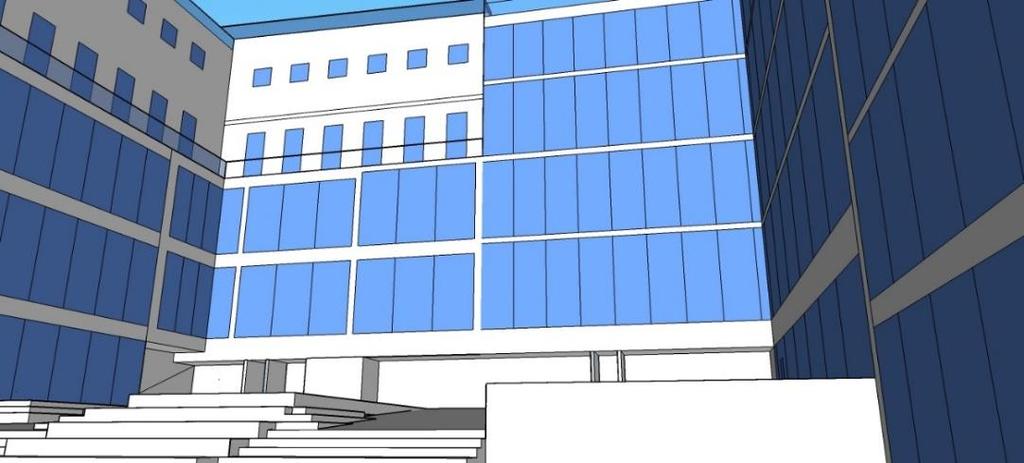 33 model atria Zdroje zvuku Z1, Z2 a místa příjmu zvuku M1, M2 a M3 byly rozmístěny stejně jako při reálném měření (obrázek č. 33).