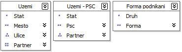 Dimenze ještě obsahuje hierarchii dle formy podnikání. Obrázek 4-15 tyto hierarchie dokumentuje.