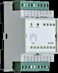 PLC Tecomat Foxtrot rozšiřující moduly Rozšiřující modul s binárními vstupy a reléovými výstupy Typ DI RO AI AO Comm IR-1501 4 DI 8 RO TCL2 Modul s 4 binárními (digitálními) vstupy a 8 reléovými