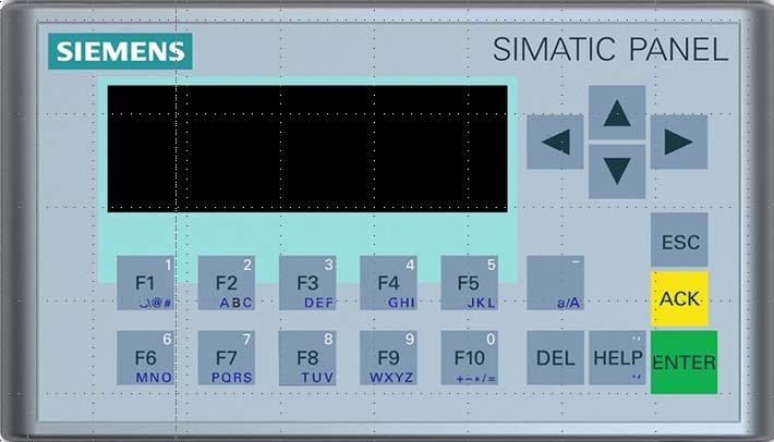 přímo na panelu (system function) 10 funkčních tlačítek S7-1200 Výhody: Vysoké rozlišení Programově volitelné barevné podsvícení redukuje