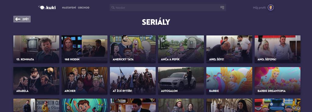 Posun v čase Na řádku konkrétního televizního kanálu lze obsah procházet posouváním pomocí šipek vlevo a šipek vpravo.