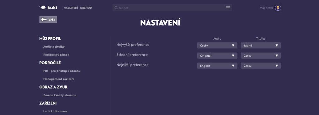 Dlaždice nahraného pořadu je označena jako nahrávka ikonou v pravém horním roku.