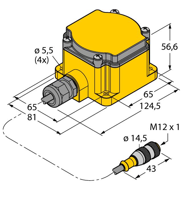 vnější anténa 8 dbi, N zástrčka BWA-202-C 3077816 vnitřní anténa 2 dbi, standardní konektor RP-SMA 4 / 5 Hans Turck GmbH &