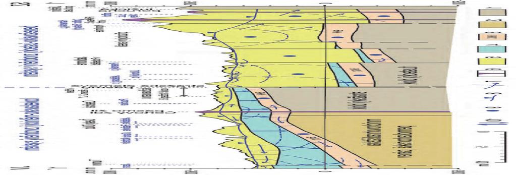 1999, Datla et al. 2009c a různých podkladů s. p. DIAMO). Linie řezu je vyznačena v obr. 9-4a.
