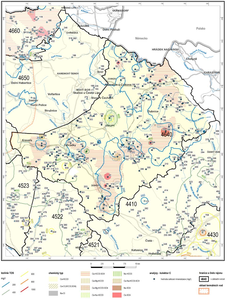 Obrázek 4-37 Celková mineralizace (TDS) s