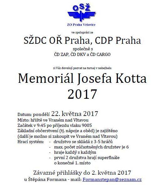 22.května 2017 - Nohejbal - Memoriál Josefa Kotta má