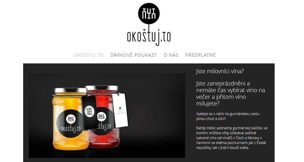 UTB ve Zlíně, Fakulta managementu a ekonomiky 55 Obrázek 13: Náhled webových stránek (Okoštuj.to, 2016) Kromě objednávkového formuláře na stránkách Okoštuj.