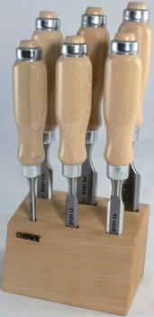 8101 16 32 8101 32 760 1 8530 Sady plochých dlát WOOD LINE PROFI Sets of bevel ede chisels WOOD LINE PROFI Řada: WOOD LINE PROFI Složení: 4ks v papírové krabici 8, 10, 16, 32 Line: WOOD LINE PROFI :