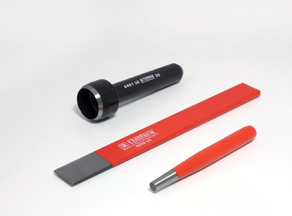 OSTATNÍ NÁSTROJE OTHER TOOLS 8858 Sekáč plochý Cold chisel S L B 8858 00 7 235 26 252 10 8858 10 7 335 26 359 10 Cr - Mo - V ocel Cr - Mo - V steel 8856 Sekáč plochý s