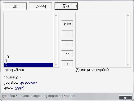 Stiskem tlačítka Fr. analysis je možné zobrazit frekvence vytvořených kategorií (viz obrázek 5.16). Připravené kategorie mohou vypadat například jako na obrázku 5.17. Připravoval jsem atribut Alkohol.