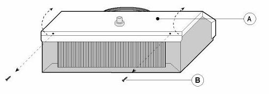 Zajistěte výparník dodaným materiálem. Elektrické zapojení výparníku: připojte výparník. Zavřete svorkovnici a upevněte kabel tak, aby nebránil provozu ventilátoru.