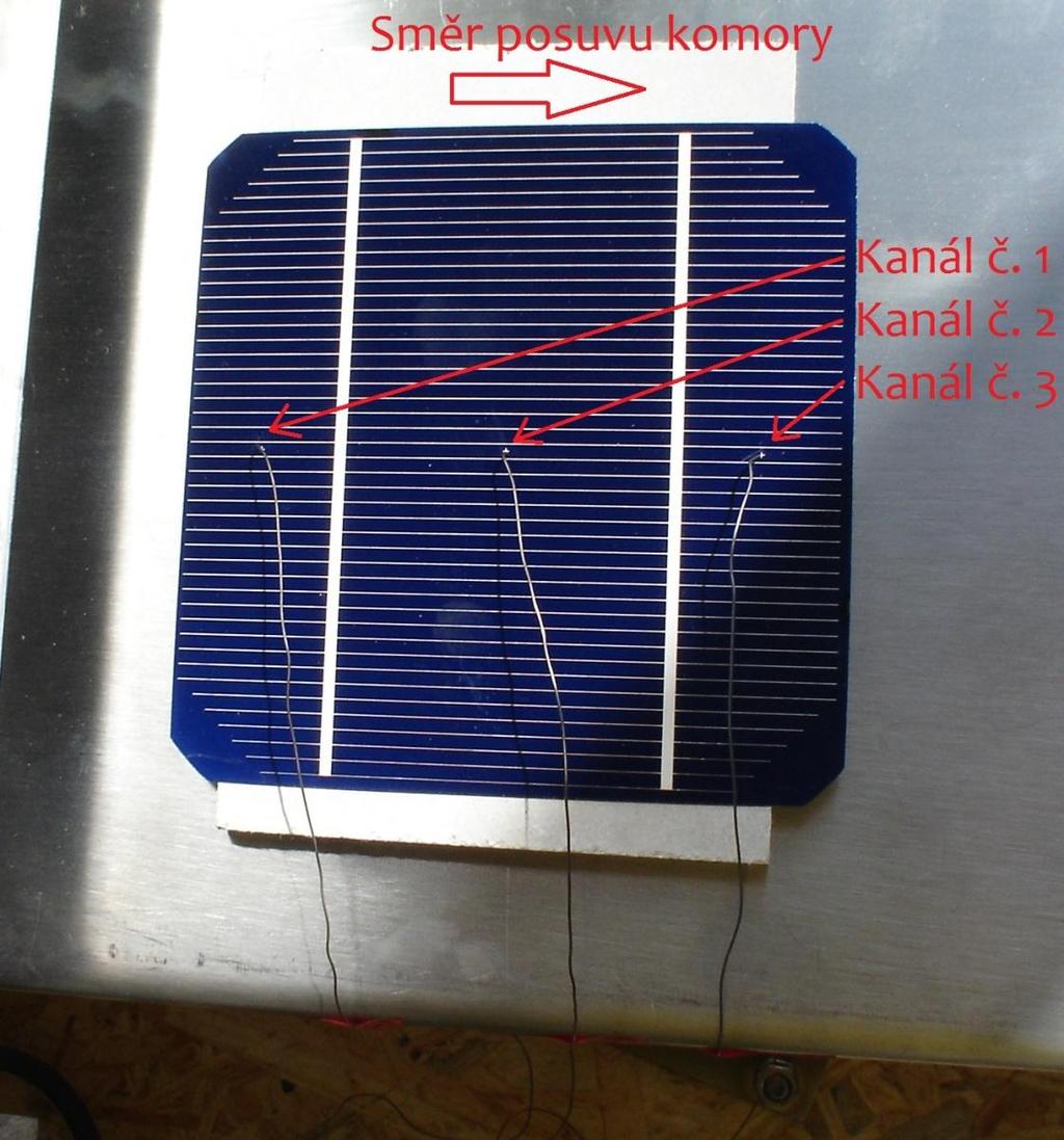6 Měření teplotních profilů Měření probíhalo v laboratoři firmy Solartec s.r.o., pomocí Datalogeru PTM2-006 firmy Phoenix TM pro měření profilů průběžných pecí s notebookem a příslušným softwarem.