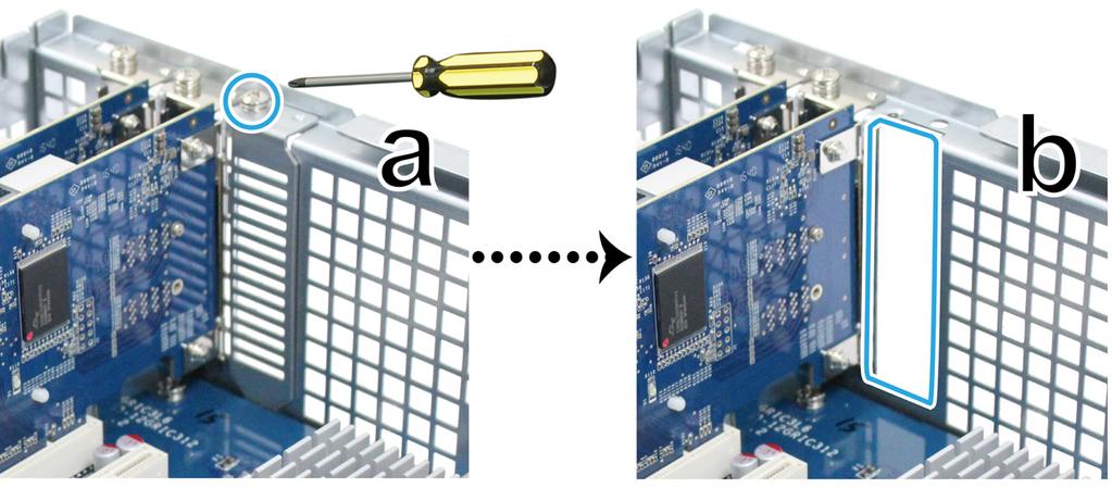 Přidání síťové karty Zařízení FlashStation se dodává s jedním slotem PCIe x8.