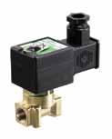 Solenoidové ventily Série 262 2/2 Přímo ovládané ventily 1/4 NC/NO Normálně zavřeno / otevřeno Pro vysoké tlaky Pracovní tlak
