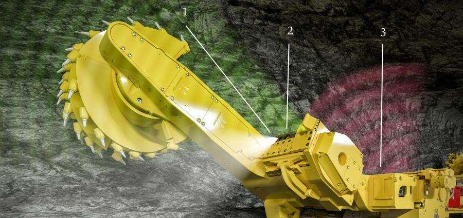 Obr. 56: Řídící systém EiControlPlus umožňuje operátorovi dálkové řízení kombajnu z bezpečí vzdáleného dispečinku a je dalším krokem v automatizaci těžby.