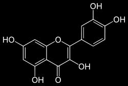 Obrázek 25 Strukturní vzorec kvercetinu, zdroj: https://en.wikipedia.org/wiki/quercetin Obrázek 24 Strukturní vzorec izomeru katechinu, zdroj: https://en.wikipedia.org/wiki/catec hin Obrázek 26 Strukturní vzorec izomeru epikatecinu, zdroj:https://en.
