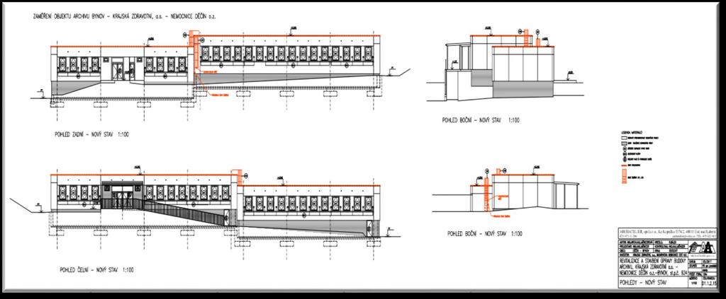 Půdorys nového stavu archivu