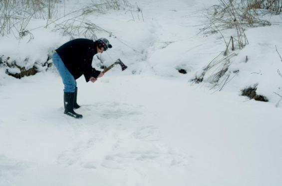 Obr. 3. - 5. Odběr sedimentu 2.