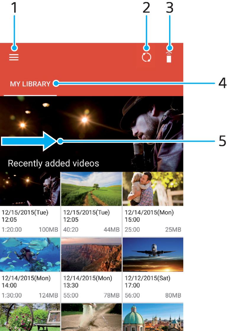 Videoklipy Aplikace Video & TV SideView V aplikaci Video & TV SideView můžete přehrávat filmy a videoklipy, které jste si uložili nebo stáhli do zařízení.