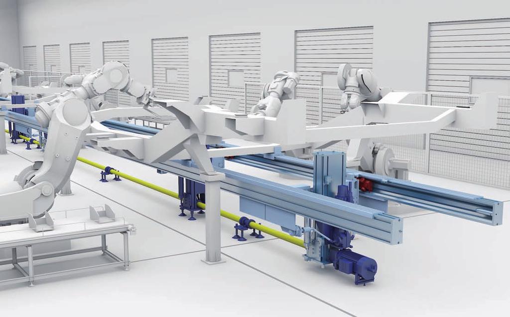 LIFT AND MOVE Řetězový system s tvrdoeloxovanými Alu-profi ly, jsou určeny pro