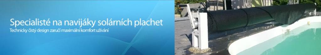 Navíjecí zařízení pro bazénovou fólii pojízdné Určeno pro navíjení solárních, termoizolačních, případně krycích plachet pro bazény jak venkovní, zastřešené,