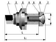 CUTTER UNITS MESSEREINHEITEN NOŽOVÉ JEDNOTKY perpendicular senkrechte kolmé PN 24 2427 (brazed / gelötete / pájené) Dimension Bar dia 7. Screw d L L1 Mass Stange 7. Schraube Rozměr tyče 7. Šroub 8.