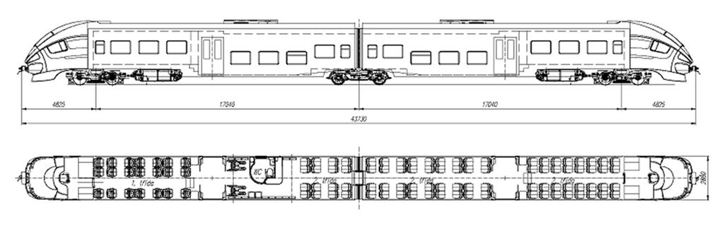 Obr. 2. Typový náčrt jednotky Pesa Link II [4] Obr. 3.