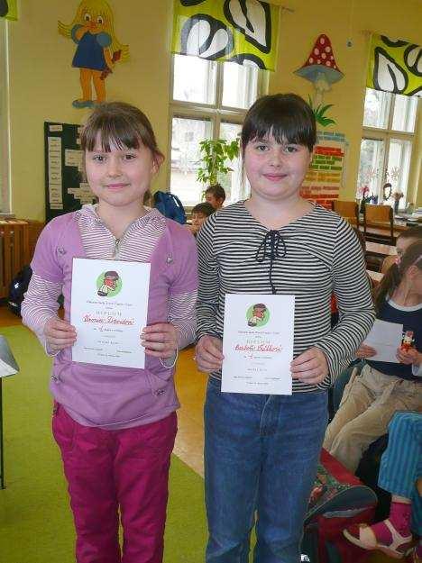 RECITACE 0. kategorie: Anna Marie Řeháková I.B; M. Kratochvíl: Rak a žába (okr. kolo není) 1. kategorie: Veronika Davidová III.B; M. Propperová: Adéla, Aleš a aligátor 2. kategorie: Štěpán Matyska V.