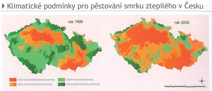 Další z příkladů prognóz: Posun podmínek pro