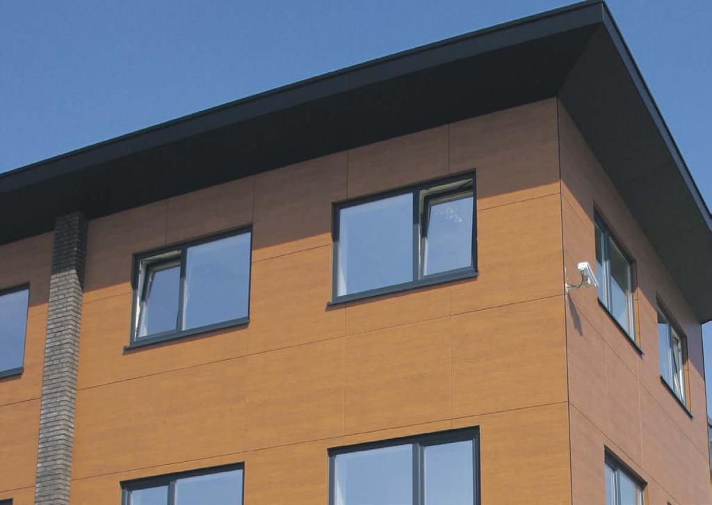 desky ROCKPANEL lepené pomocí systému TACK-S Desky Rockpanel jsou používány zejména v odvětrávaných konstrukcích fasád a při řešení detailů v oblasti střech. Desky jsou vyrobeny z čedičových vláken.