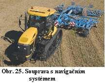 31 9. 2 Využití satelitních navigačních systému Tyto systémy mají usnadnit nasazení tažných prostředků na velkých pozemcích. Dovoluje především pracovat rychleji a s větší přesností.