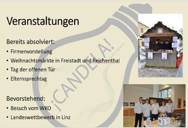 Uskutečněné Prezentace firmy Adventní trhy ve Freistadtu a Reichenthalu Den otevřených dveří