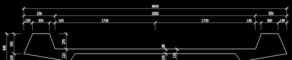 MASTER S THESIS: ARCH STRUCTURE FOOTBRIDGE STRANA: 18 3.4.4 Mostovka Mostovka je tvrořena prefabrikovanými segmenty dvoutrámového průřezu o délce 3m a v místech spojení segmentů je ztužena příčníky.