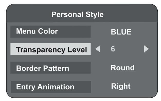 E-1 Barva nabídek Tato funkce umožňuje nastavení barev OSD. CZ 1.