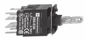 Typová 0 Pro kombinaci s: ovládacími hlavicemi: viz strany /66 aï /7 a signalizaãní pfiístroje Ø 60 Harmony XB6, plast Ovládaãe stiskací, spínaãe a signálky s dvojitou izolací Polosestavy ZB6