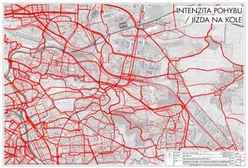 Analýza Intenzita bezmotorového pohybu intenzity dostupná data zejména pro chůzi je zatím dostupné relativně malé množství dat, pro cyklistický provoz je kromě heatmapy Strava je též k dispozici
