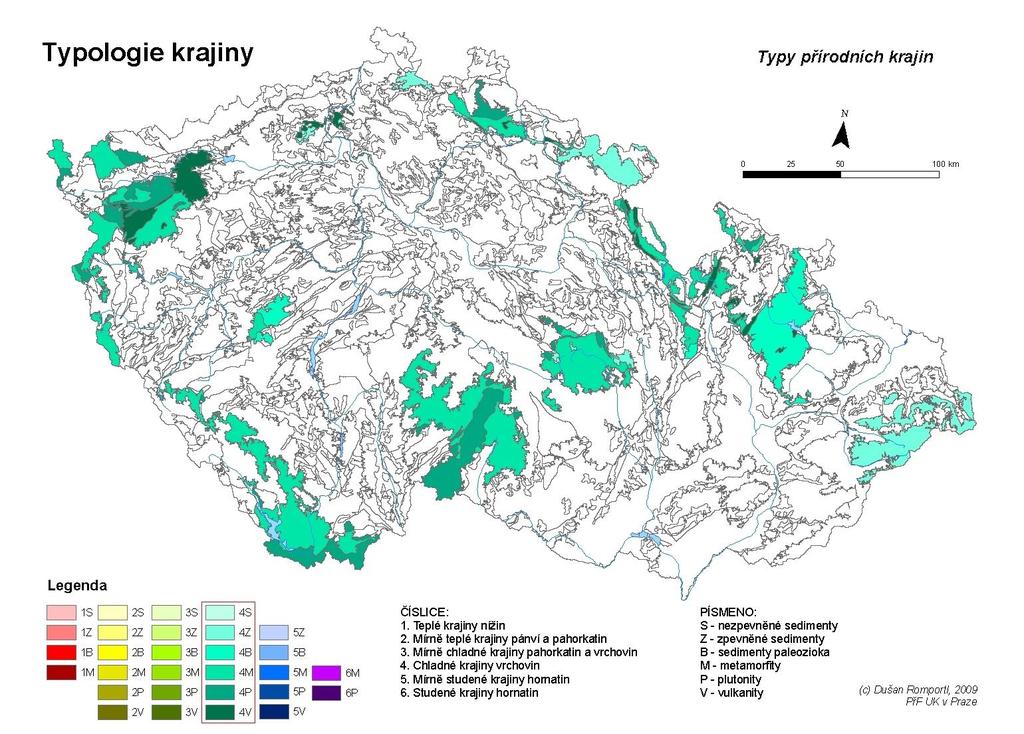 5. Výsledky Vymezení typů přírodních krajin 4.